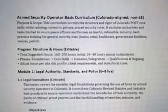 build and develop security post orders and operational procedures