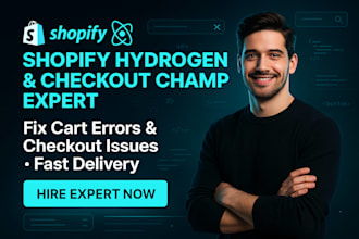 fix shopify hydrogen setup, checkout champ, cart errors and liquid blocks