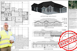 draw architectural plans, site plans, permit drawings and interior layout
