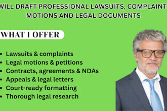 draft motion for summary judgment, motion to dismiss, answer, lawsuit, nda