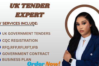write uk healthcare tender bids cqc registration and government contracts