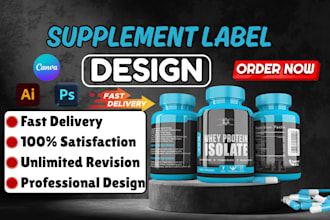 design minimalist supplement label packaging, cbd, hemp oil amazon product