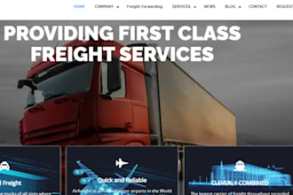 professional trucking logistics company website for your transport business