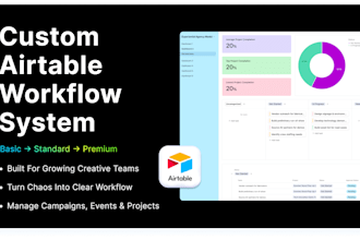 design and build an airtable workflow system for creative brand, agency, or team