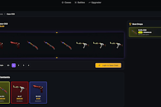 build a full cs case opening system with loot box and admin panel