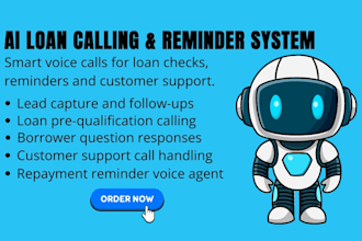 build ai voice agent loan pre qualification repayment reminders customer support