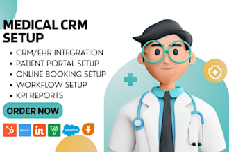 setup medical CRM in bitrix24 insightly hubspot zoho bigin salesforce freshsales