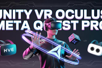 develop a high quality VR, ar mr application in unity meta quest htc vive oculus