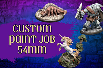 paint 54mm fantasy miniatures