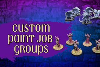 paint groups of five fantasy minis