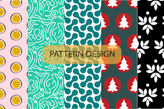 create seamless monogram pattern design