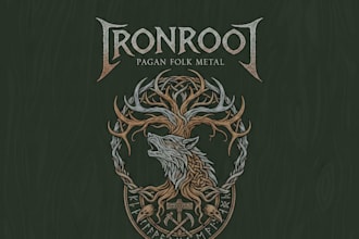 create a pagan folk metal logo
