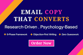 write highly converting email copy, cold email, newsletter, and email sequences
