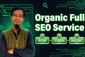 monthly full SEO package for wordpress, shopify, and any website organic service