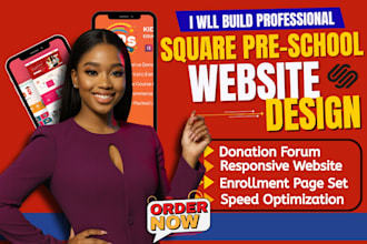 build squarespace website, elearning, preschool, squarespace website development