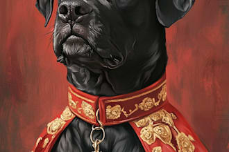 drawing custom pet portraits, cats, dogs, and other animals