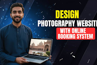 make photography, video and drone website with online booking