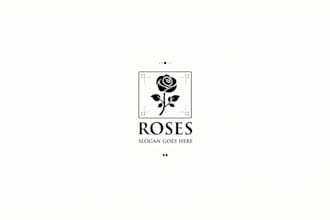 design outstanding framed rose logo