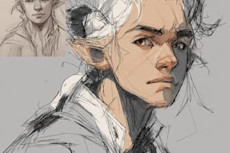 make rough sketch for your character or project