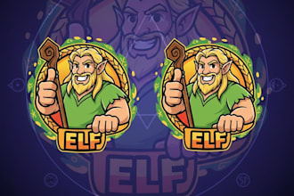 do create attractive and imagination elf logo with t shirt design