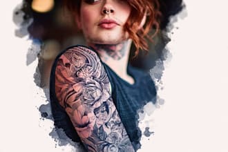 create a tattoo design of tattoo sleeve