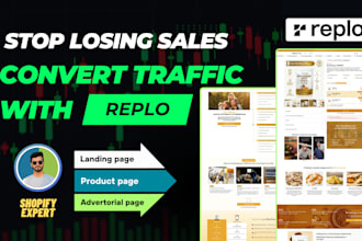 be your expert replo developer for shopify landing page or product page