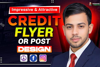 design unique credit repair flyer,tax flyer,and social media ad