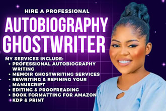 do autobiography, memoir biography writer fiction ghostwriter non fiction writer