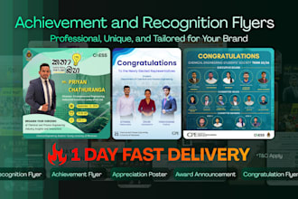 design flyers for events or achievements