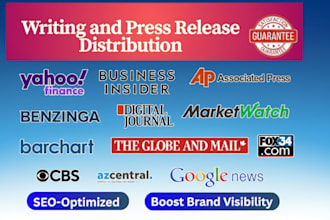 write and distribute your press releases on yahoo finance and other major sites