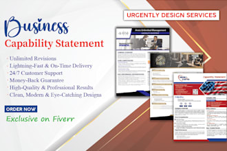 design a winning capability statement for government contracts and bids