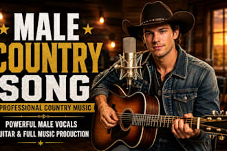 write and sing custom male lead vocalist  and hooks for country pop rock track