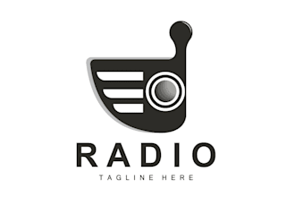 design music, band, dj, studio record, radio, and tv logo
