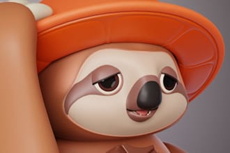 model and texture a stylized 3d character