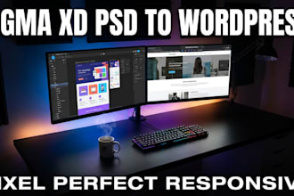 convert figma to wordpress, xd or psd to elementor pixel perfect website