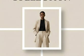 design modern minimalist fashion ads and elegant looks