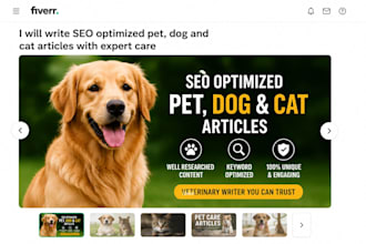 seo optimized pet dog and cat articles professionally