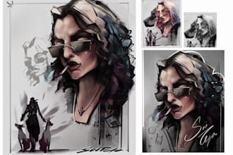 draw concept art for games