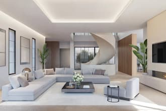 modernize 3d luxury home interior,design furniture layout,backyard cabana render