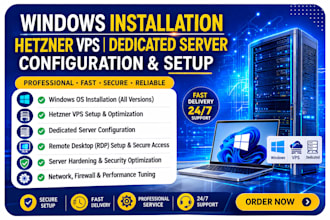 install and configure windows os on your hetzner server