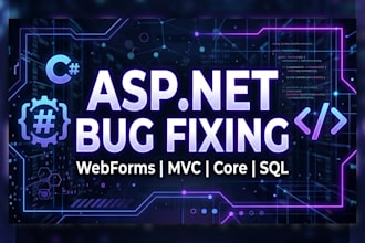 fix asp net mvc, webforms, core bugs, and sql server errors