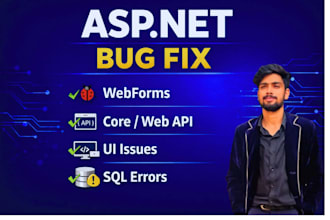 fix aspnet webforms and core bugs UI issues sql errors