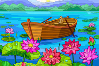 vector illustration for coloring book or app