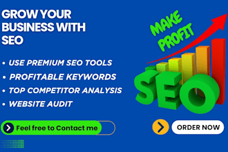 do keyword plan, competitor analysis and website audit