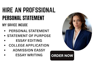 edit and proofread  your personal statement