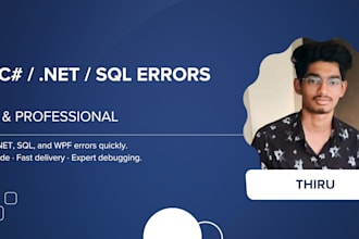fix errors and bugs in your c sharp, net, sql, or wpf application