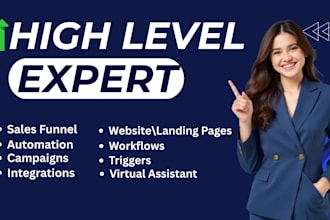 set up and manage your gohighlevel website, funnels, email and SMS automations