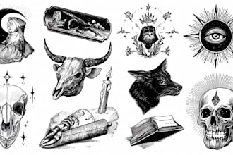 do traditional or old school style tattoo design