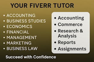 tutor you in accounting and business studies