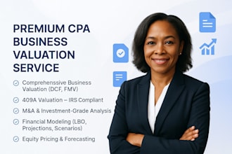 perform CPA business valuation, dcf, 409a, fmv analysis
